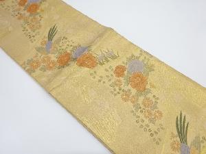 リサイクル　佐賀錦几帳に花鳥模様織り出し袋帯